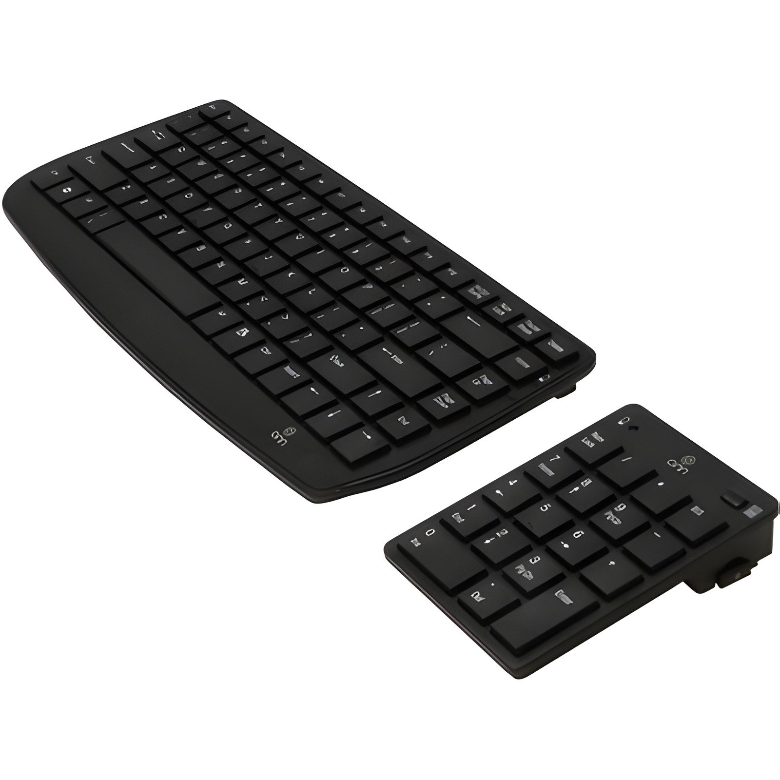 Onn 2.4GHz Wireless Keyboard 87-Key 18-Key Numpad USB Receiver Black - New