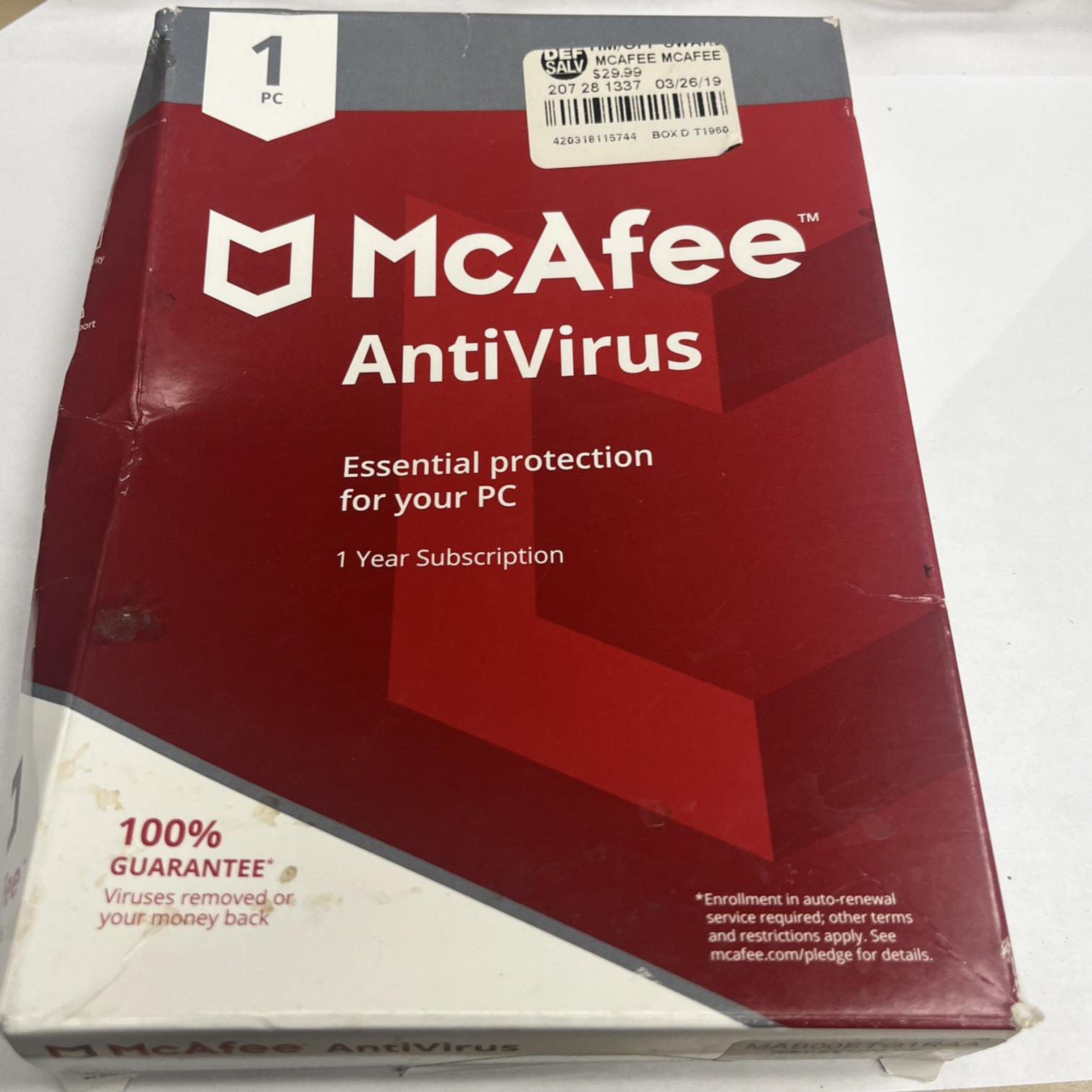 Home Office Software McAfee McAfee 2018 Total Protection virus MAB00ETG1RAA 2019