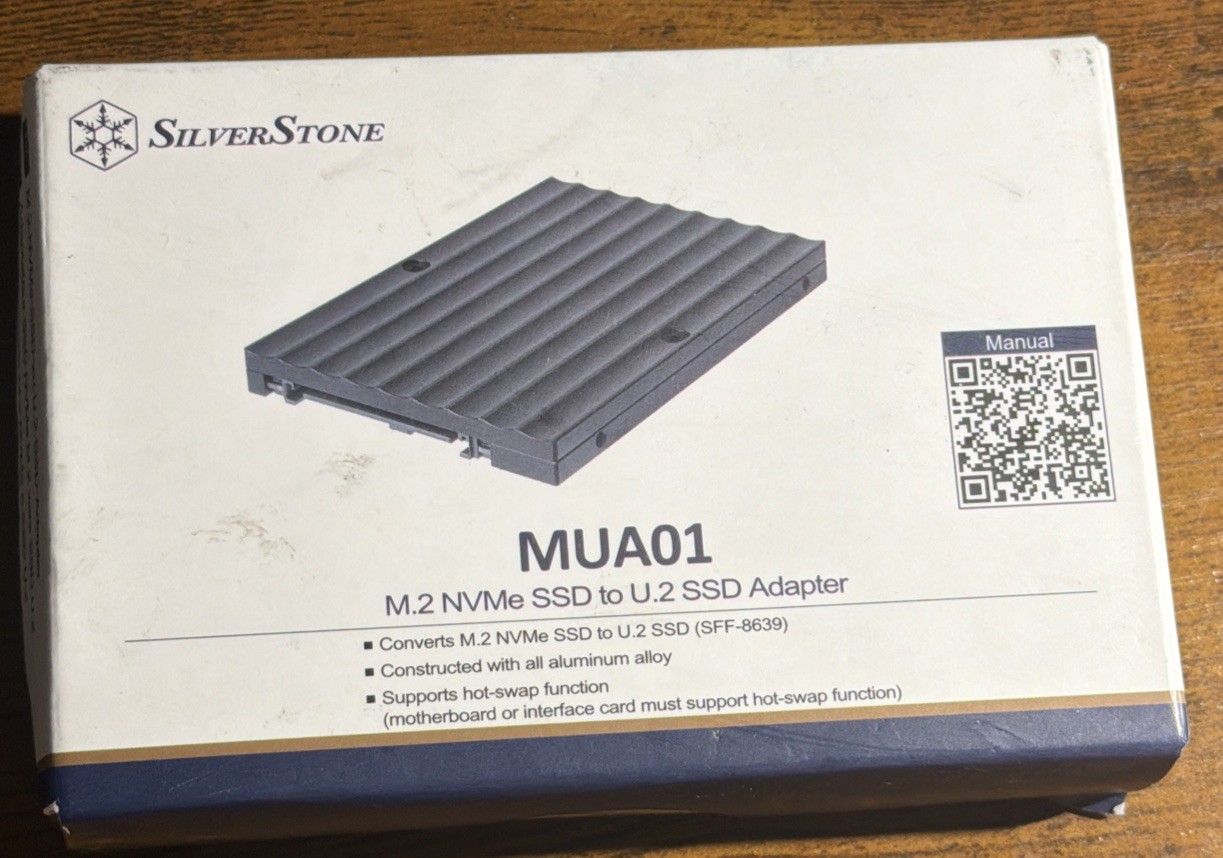 Silverstone MUA01 M.2 NVMe SSD to U.2 SSD Adapter