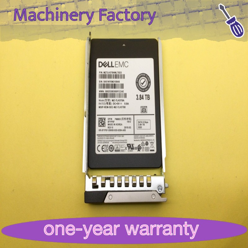 FYP5F 0FYP5F Dell EMC 3.84TB SATA 6Gb/s RI TLC 2.5'' SSD G14 15 16 Tray