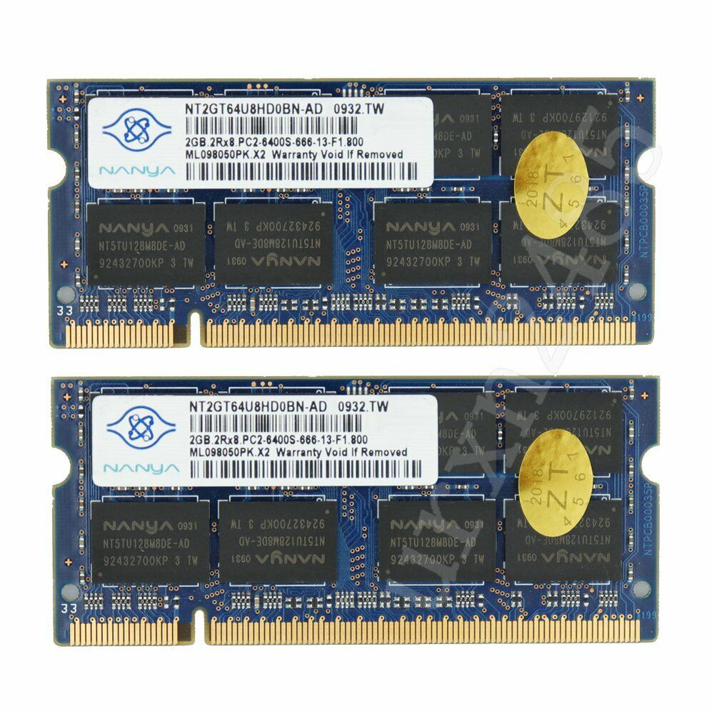 4GB Kit (2x 2GB ) HP Pavilion DV6000 Series DDR2 800 Laptop/Notebook RAM Memory