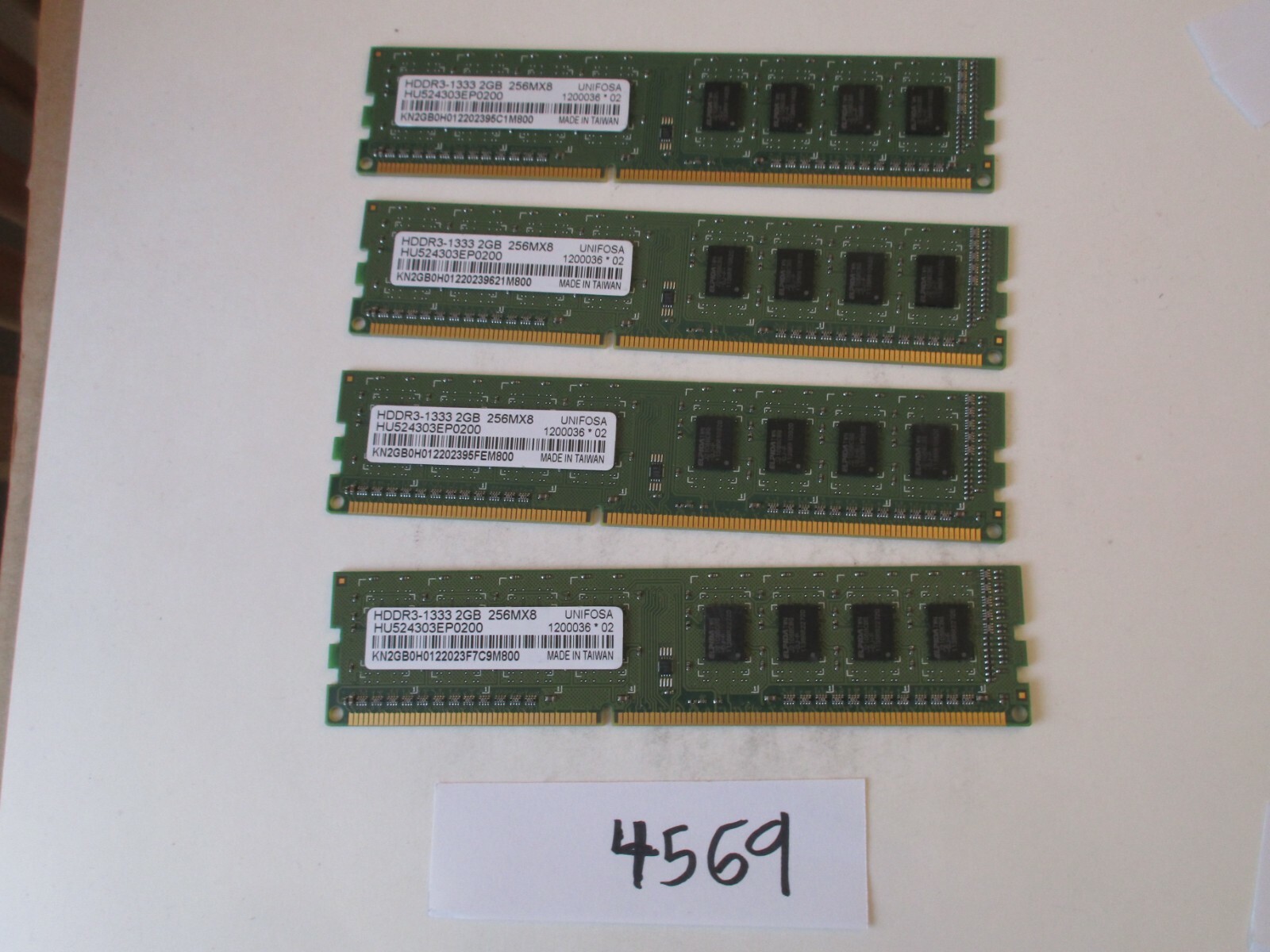 UNIFOSA HU524303EP0200 4x2Gb=8Gb PC3-10600 1333Mhz DDR3 Desktop Memory RAM (4569