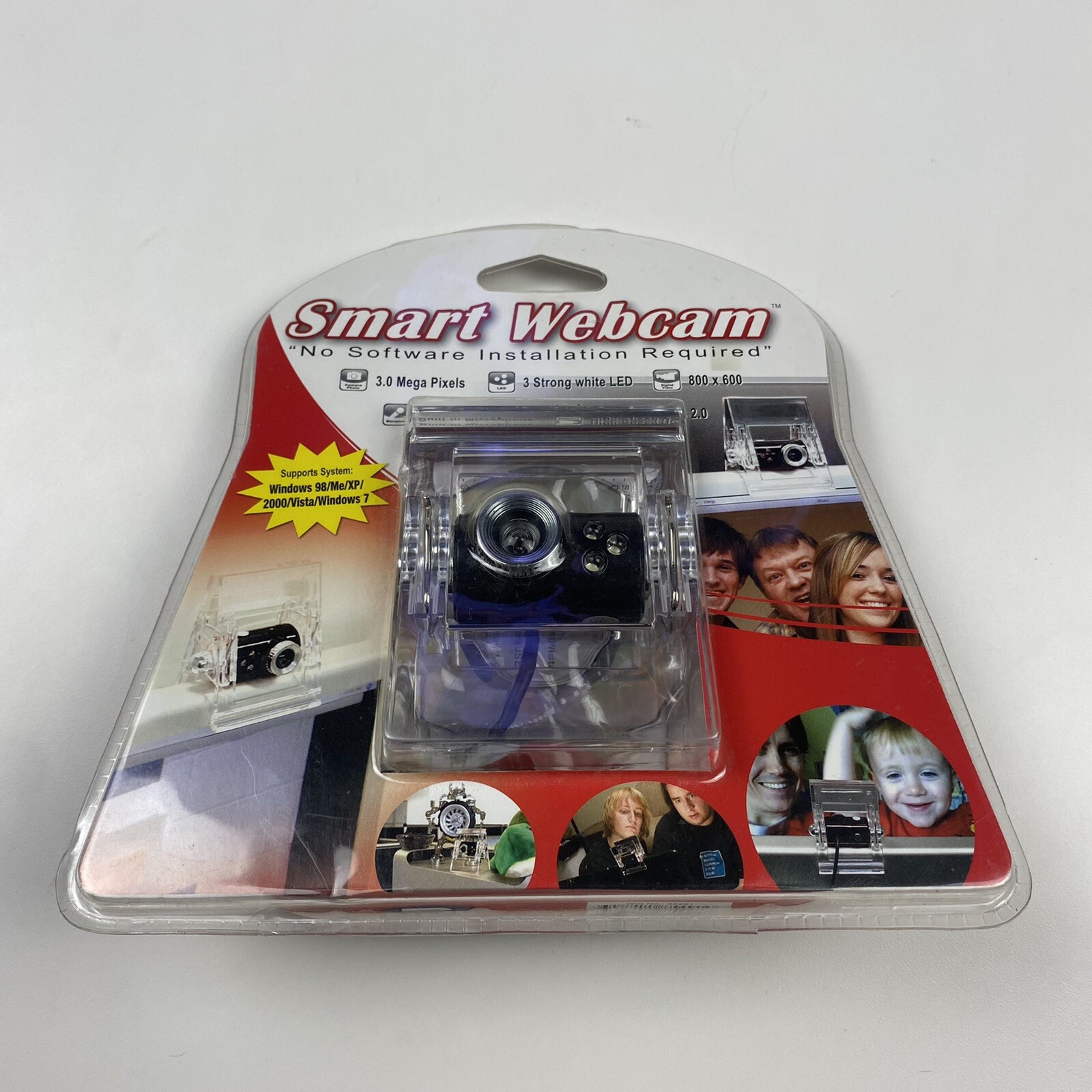 Next Products USB 2.0 Smart Webcam with 3 LEDs Built-in Microphone 3 MP New