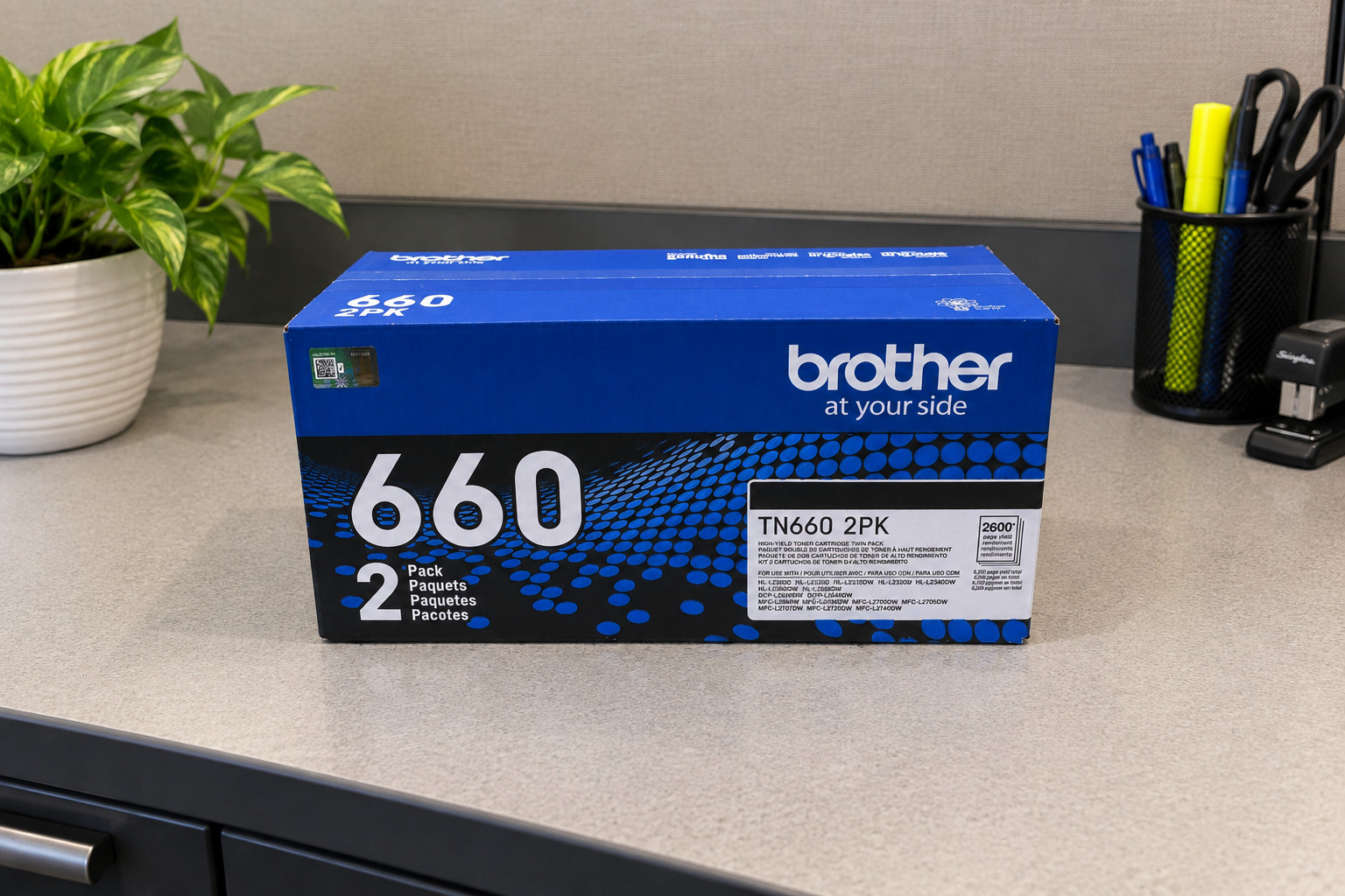 Brother Genuine High Yield Black Toner Cartridge Twin Pack TN660 2PK (TN6602PK)