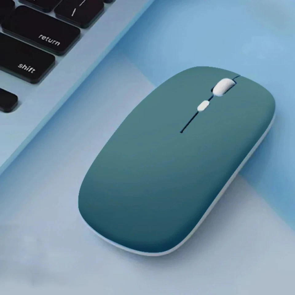 Silent Bluetooth Wireless Mouse Rechargeable Slim Optical Mice for iPad Laptop 