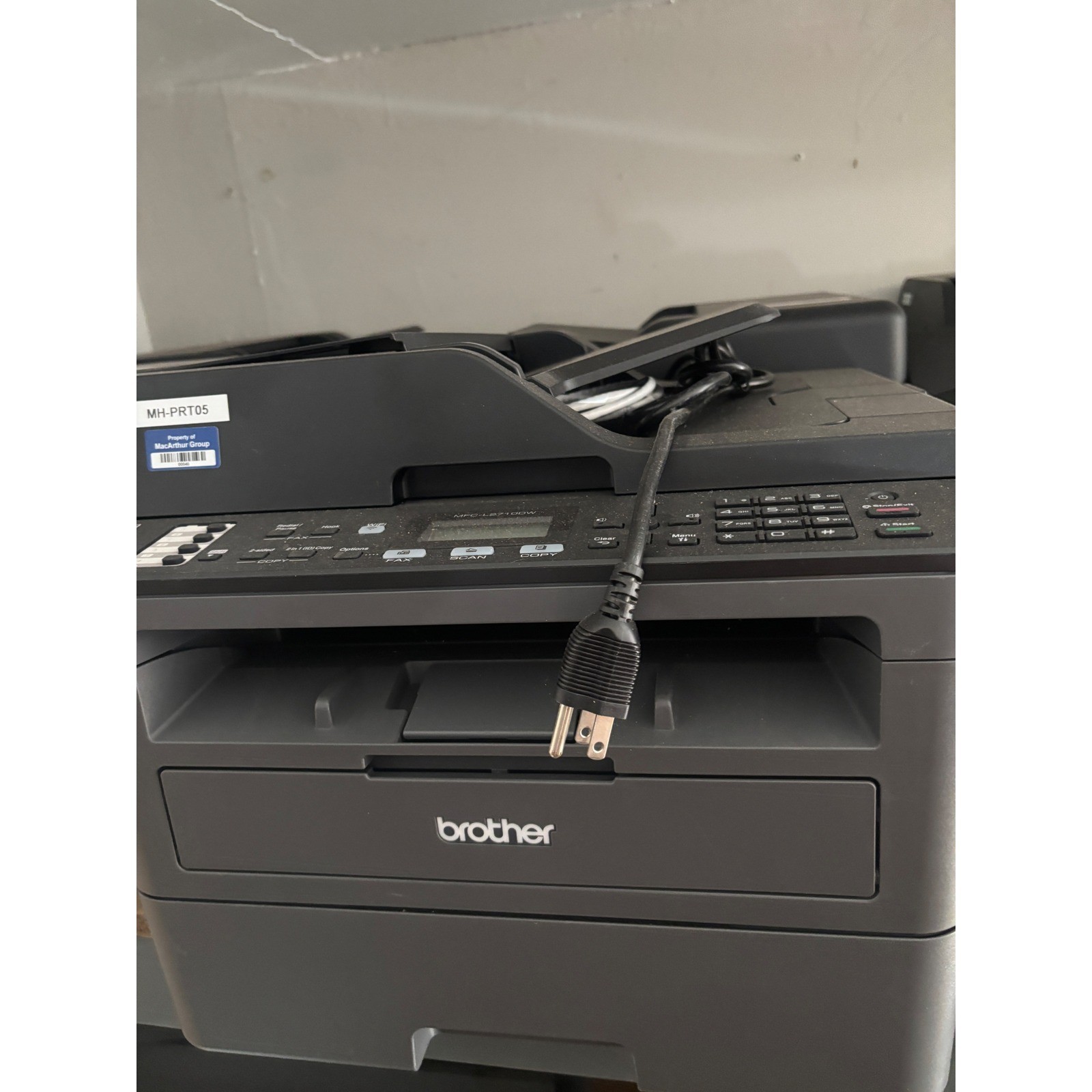Brother MFC-L2710DW Monochrome Laser All-in-One Wireless Printer Gray Black