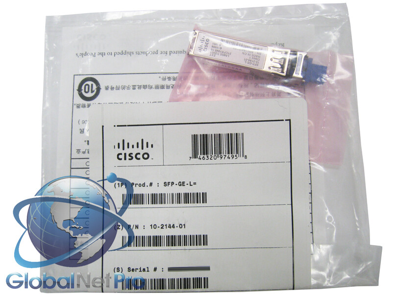 NEW SEALED GENUINE CISCO SFP-GE-L - 1000BASE-LX/LH SFP (DOM) - LIFETIME WARRANTY