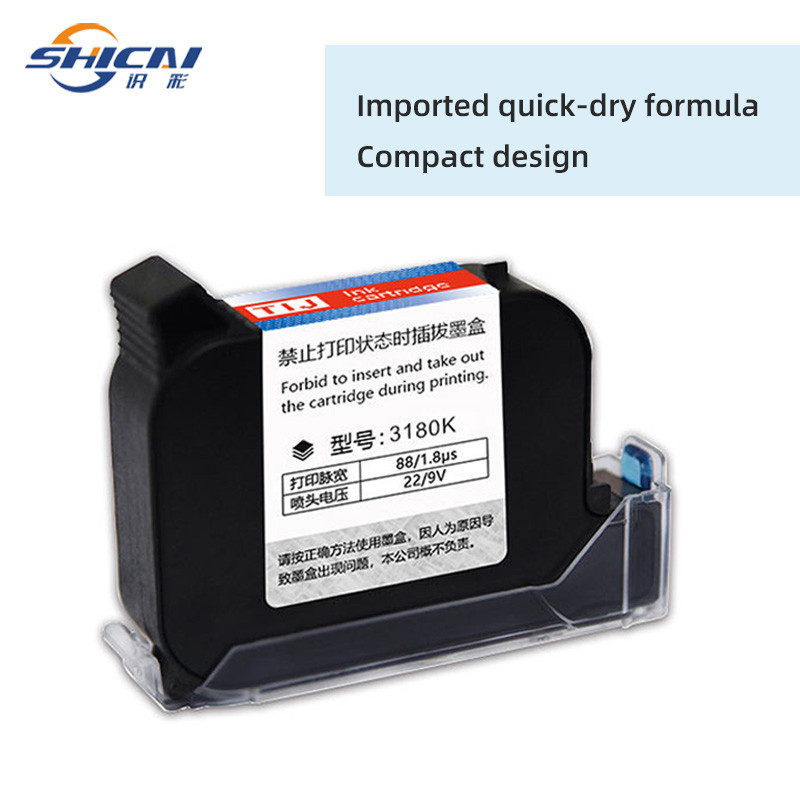 3 PCS 12.7mm TIJ 2.5 Solvent Ink Cartridge for Non-Porous Surface Coding