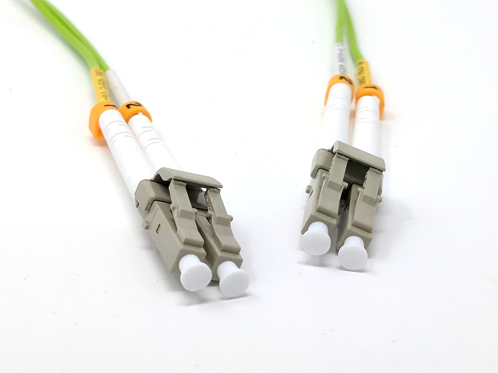 15M 100GB Om5 Multimode Duplex Fiber Optic Cable 50/125 LC Lime Green Patch Cord