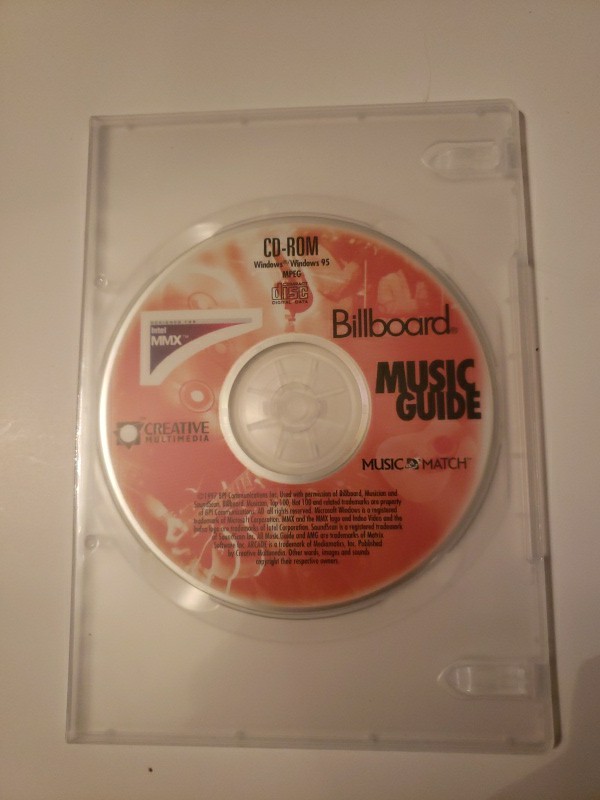 Billboard Music Guide For Windows 95 Rare Software