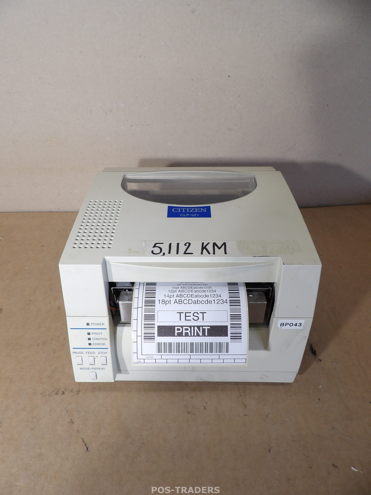 Citizen CLP-521 Thermal Barcode Label Printer 203dpi LAN - 5,112 MILES - TESTED OK