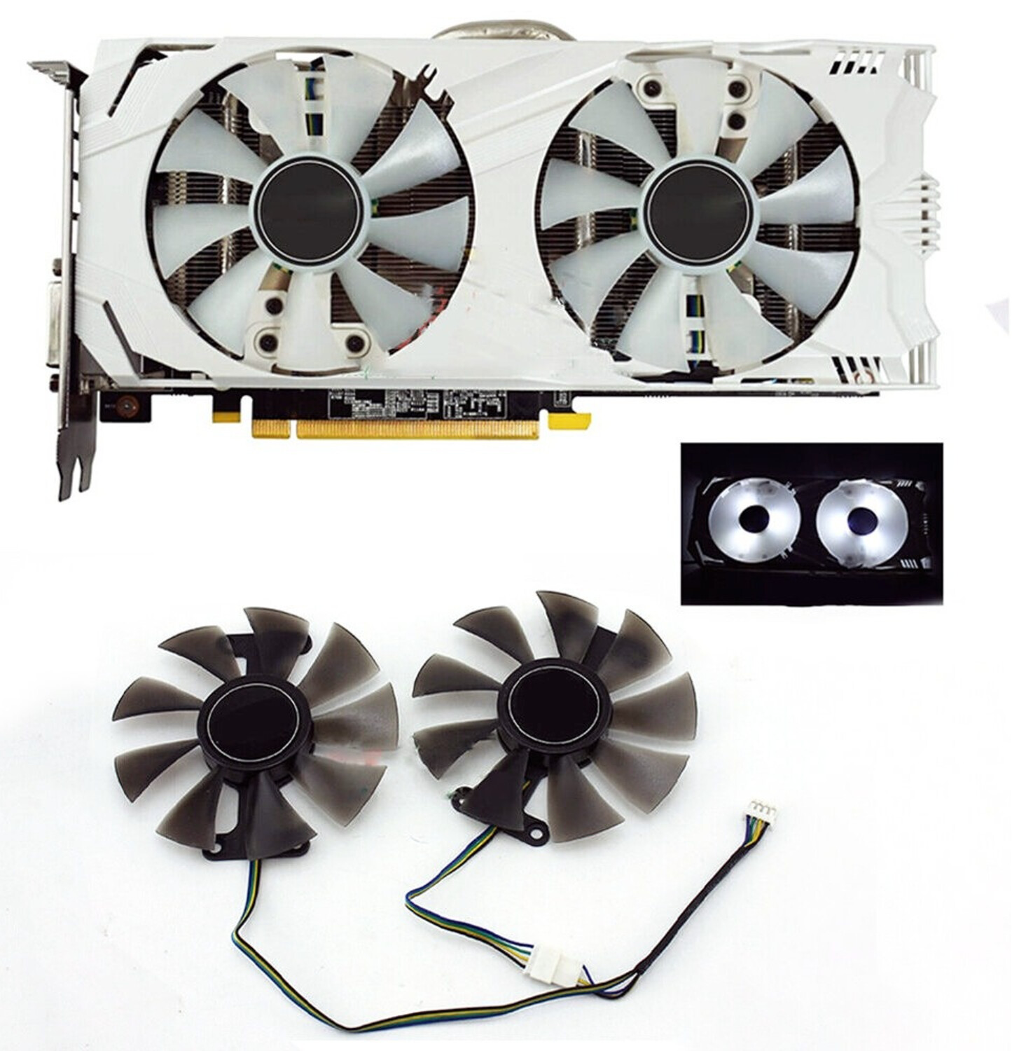 For GALAX GTX1060 6GB EXOC White 960 GTX950 Graphics Fan GA91S2H Without Light
