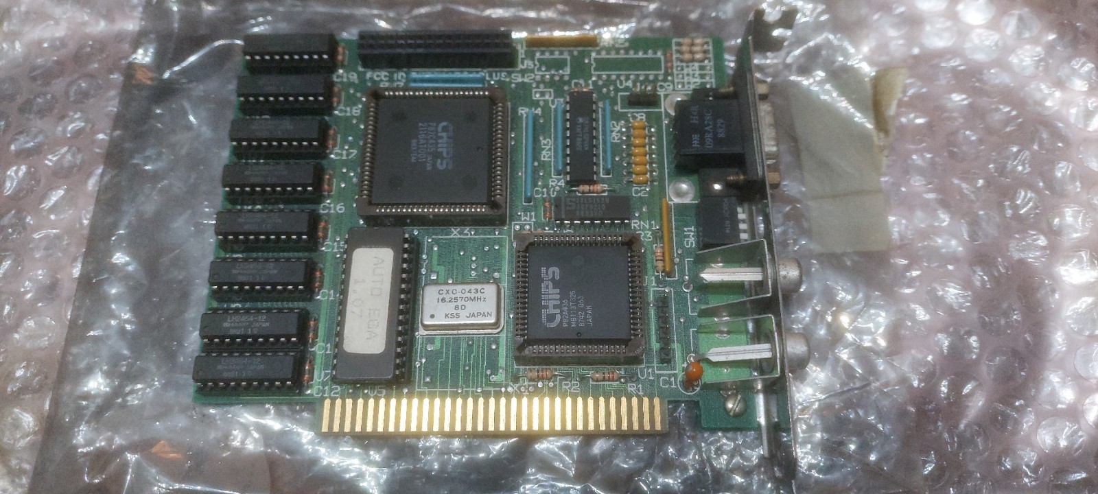 Vintage STB Systems AutoEGA 8-Bit ISA Video Card CHIPS P82C435 256KB VRAM