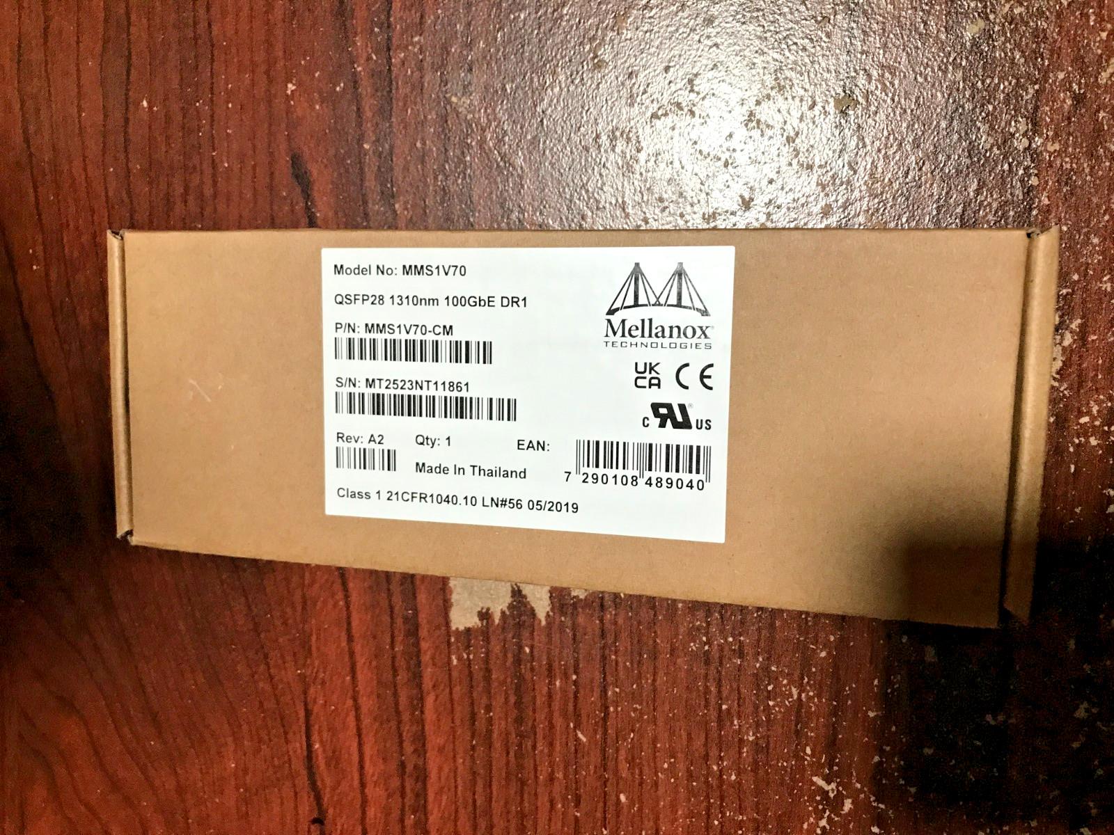 New Mellanox MMS1V70-CM QSFP28 1310nm 100GbE DR1 Optical Transceiver