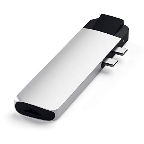 SILVER - SATECHI TYPE-C PRO HUB ADAPTER WITH ETHERNET