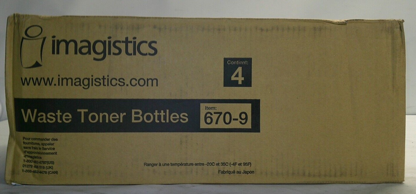 IMAGISTICS 670-9 WASTE TONER BOTTLES.