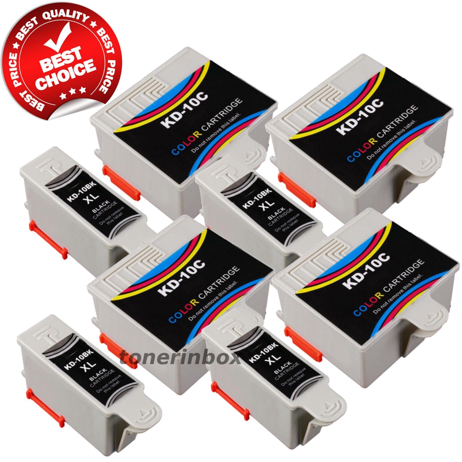 8 Pack 10XL Compatible Ink Set For Kodak ESP 3 5 7 9 5210 7250 3250 5250 9250