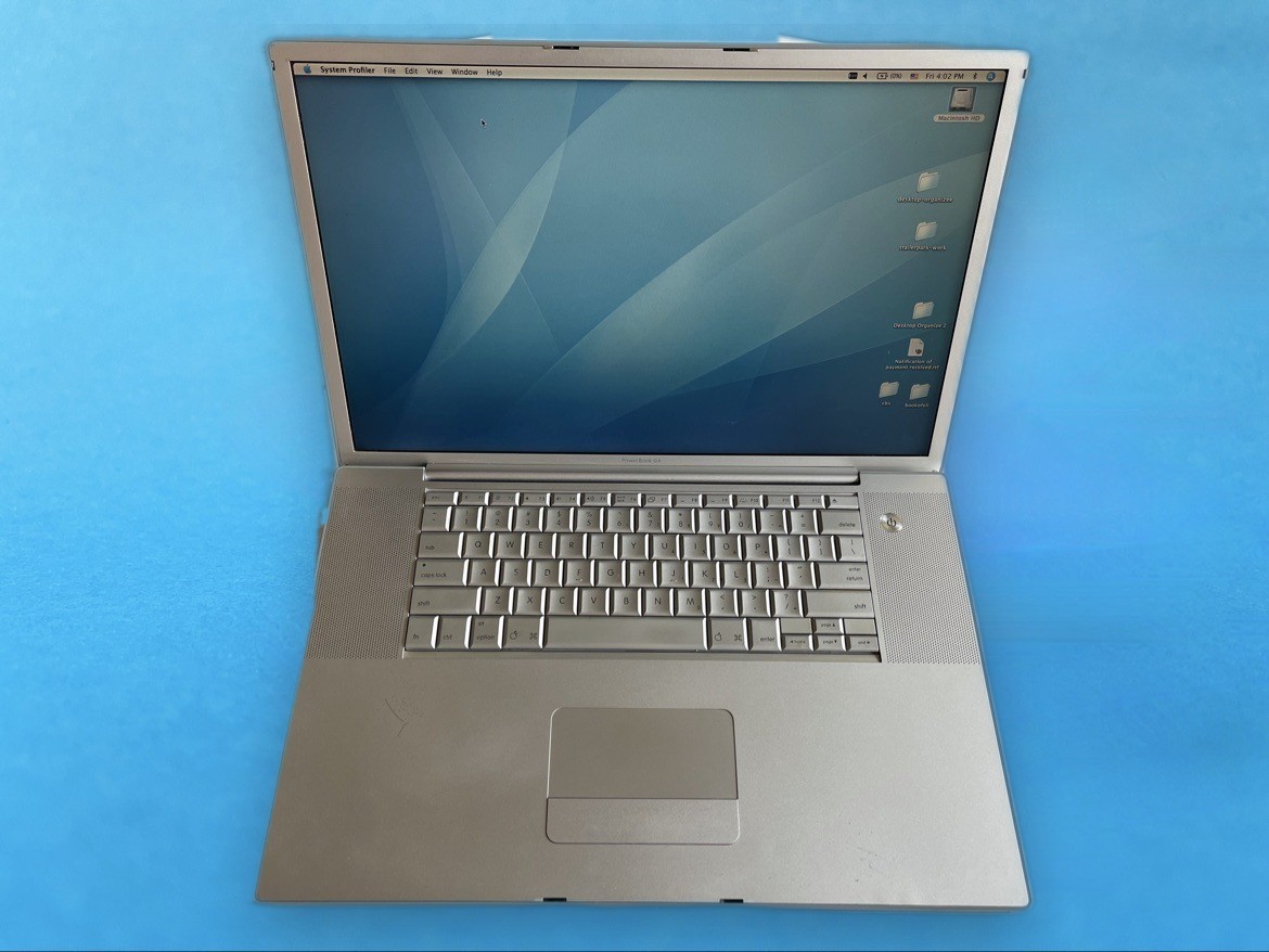 Apple PowerBook G4 17" 1.67GHz 1.5GB Tested Boots-No WiFi/Battery