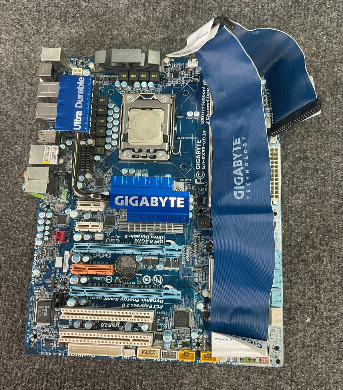Gigabyte GA-EX58-UD3R LGA1366 DDR3 ATX X58 Motherboard Used