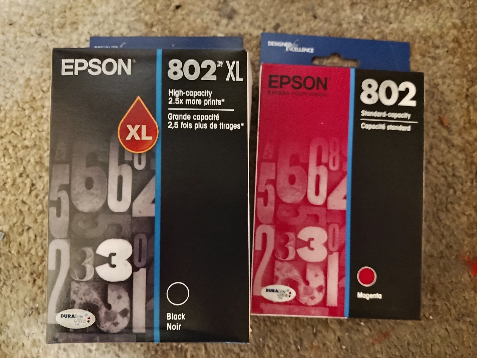 2026 Genuine Lot EPSON 802XL INK 802 WORKFORCE WF-4720-4740 EC-4020-4040 Magenta