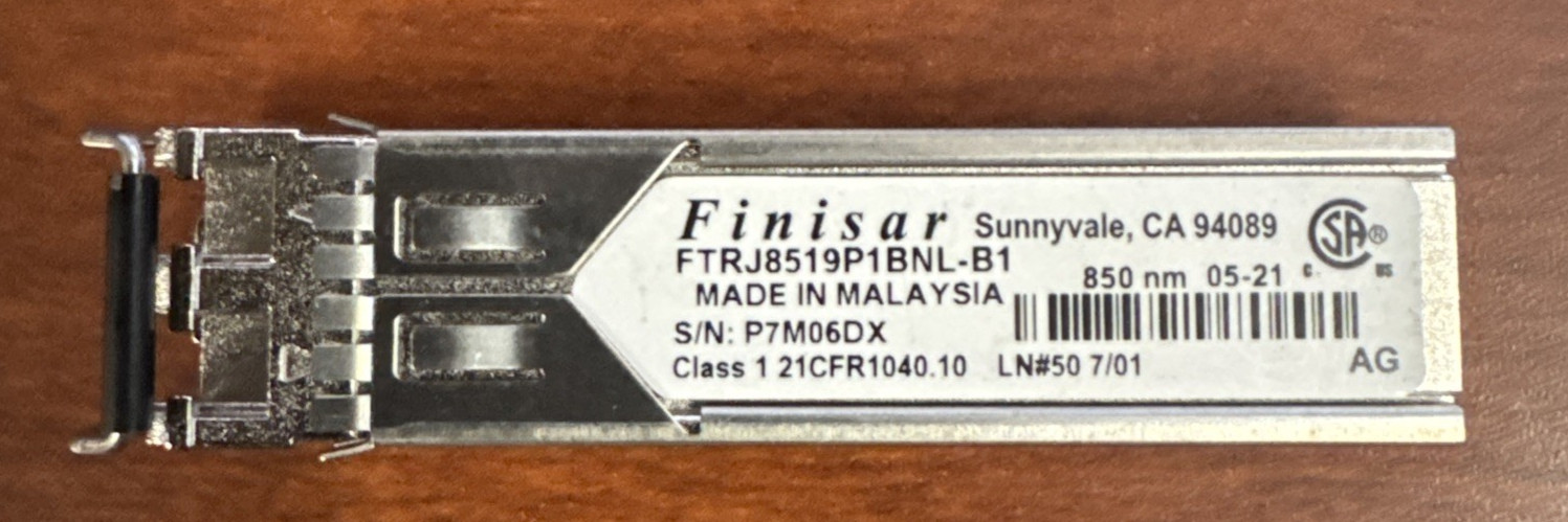 Finisar FTRJ8519P1BNL-B1 850nm SFP Fiber Transceiver