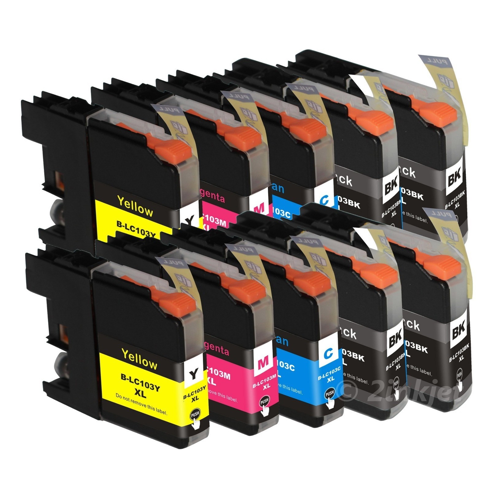 10pk LC103 LC-103XL Ink Cartridges For Bro MFC-J450dw MFC-J470dw MFC-J870dw