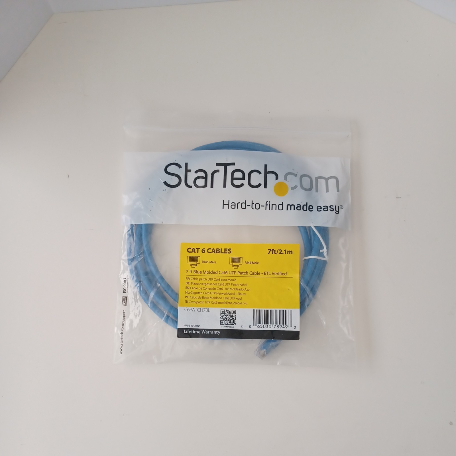 NEW StarTech.com 7 ft. Cat 6 Blue Molded UTP Patch Cable