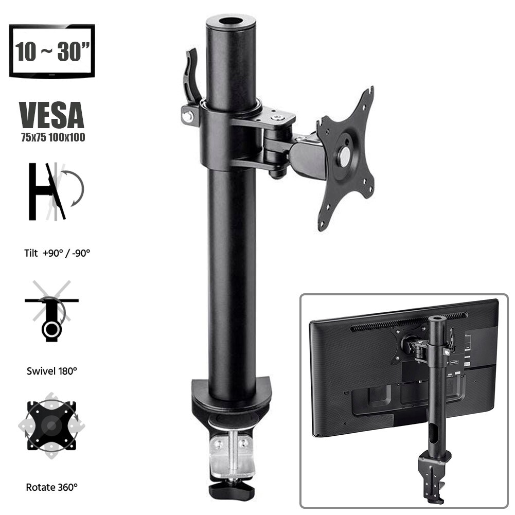 LCD LED Monitor Desk Mount Stand Bracket Adjustable 10" - 30" Screen PC TV VESA