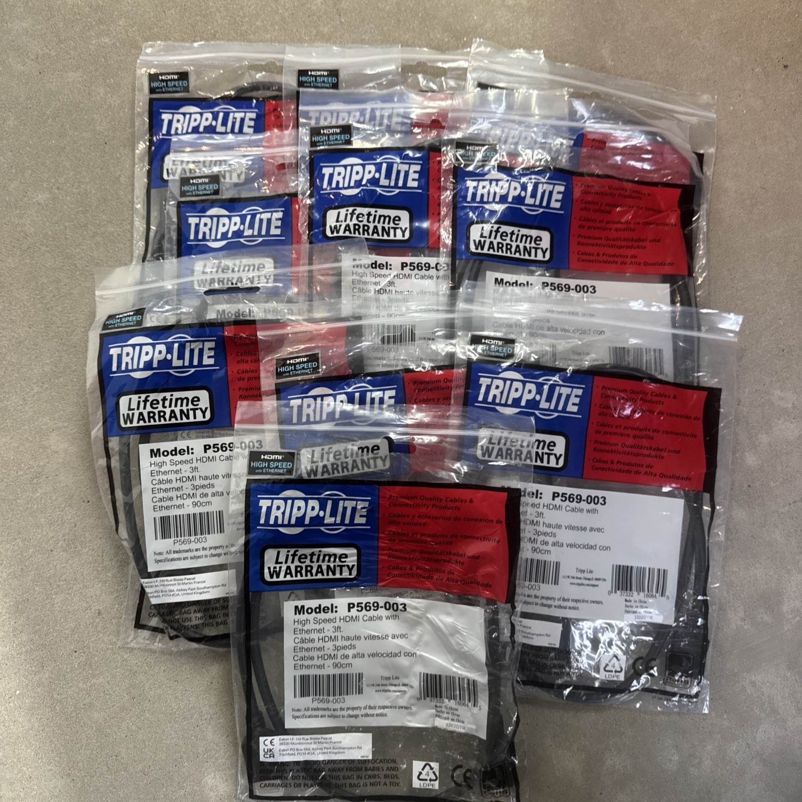 Tripp Lite P569-003 3FT High Speed HDMI Cables with Ethernet 10 Pack