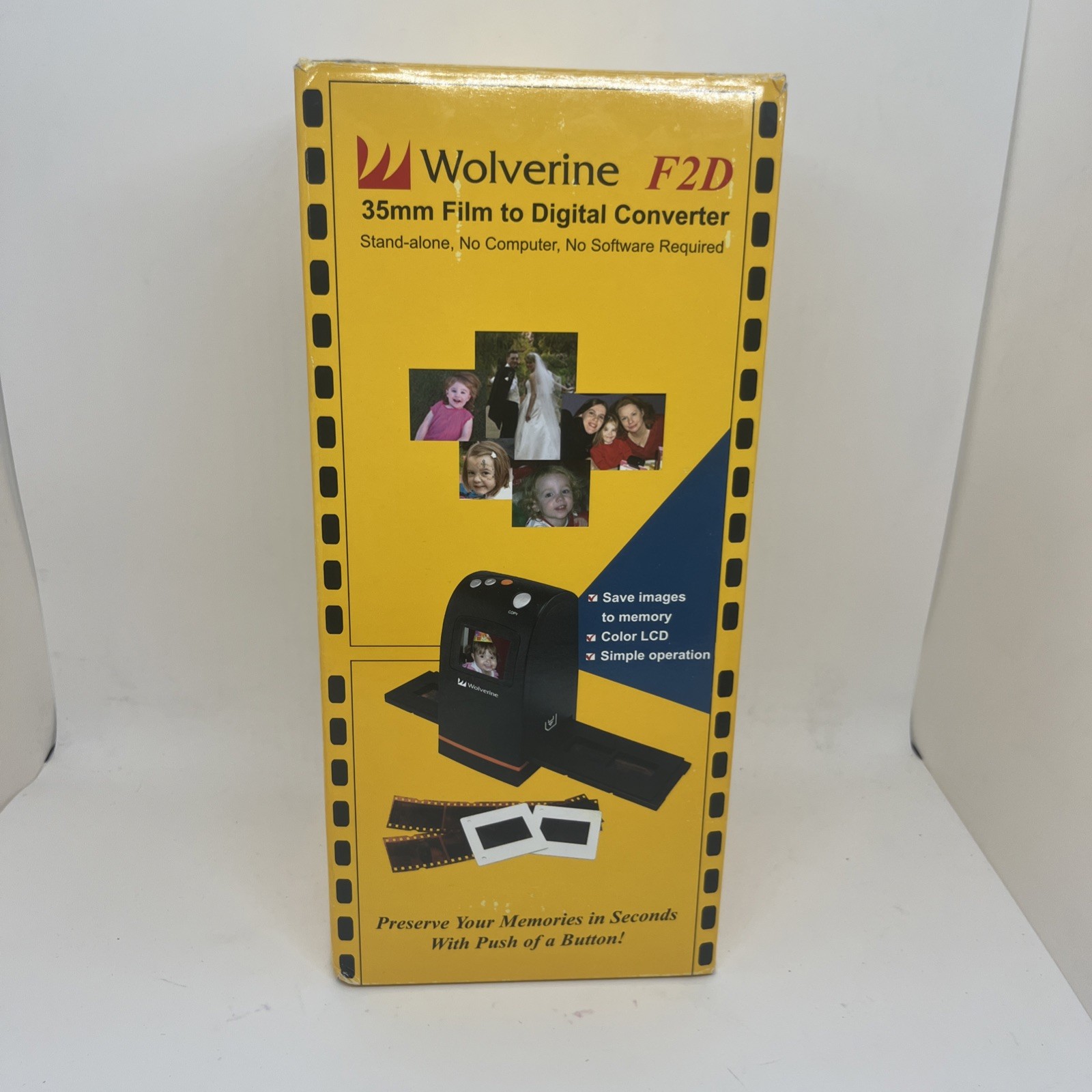 NEW Wolverine Film to Digital Converter F2D 20MP 35mm 110/126 4-in-1 RED