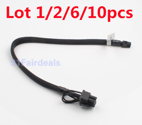 LOT Mini  6pin to 8pin PCIe Video Card Power GPU Cable for Apple Mac G5 Ship@USA