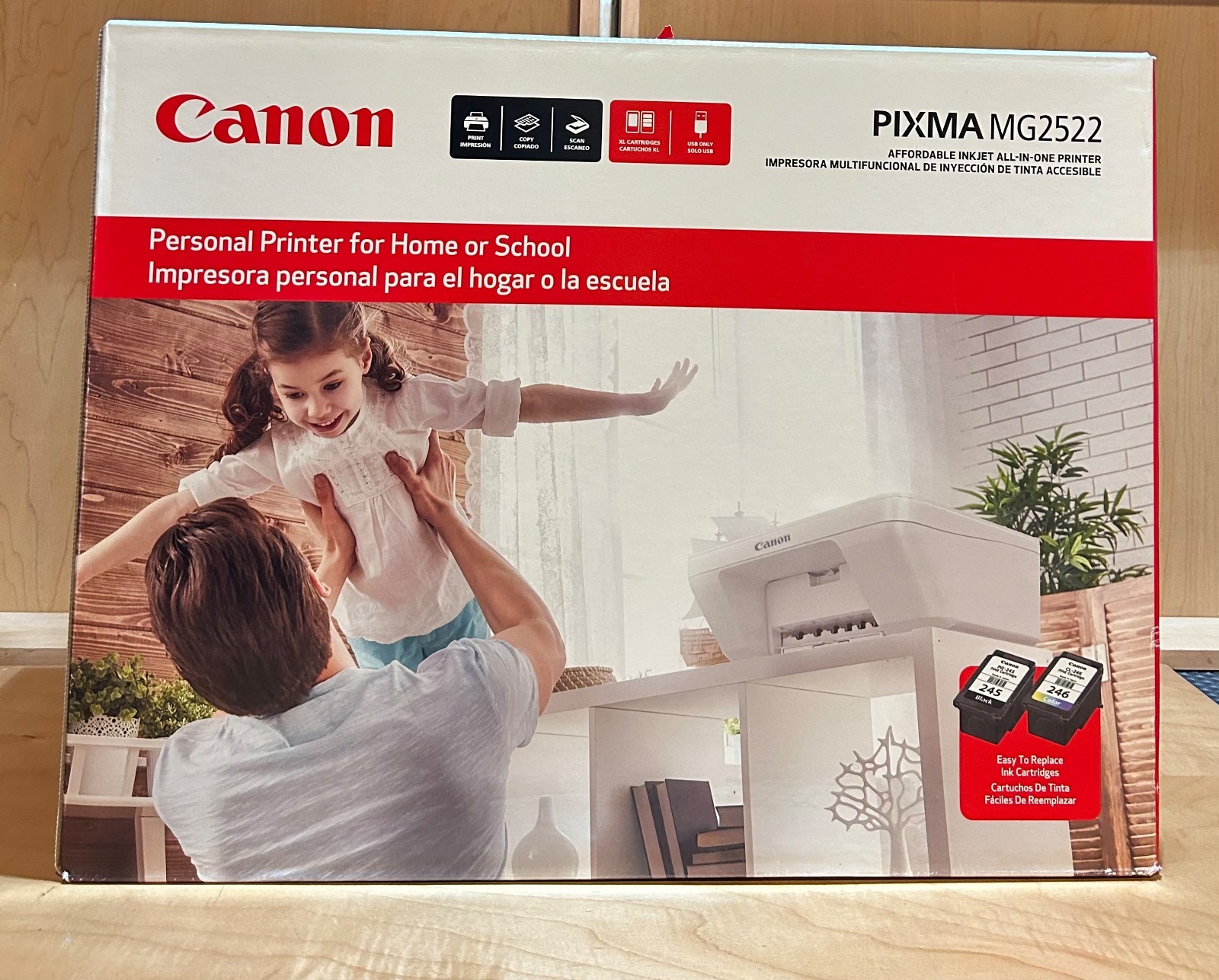 NEW SEALED Canon PIXMA MG2522 Wired All In One Color Inkjet Personal Printer