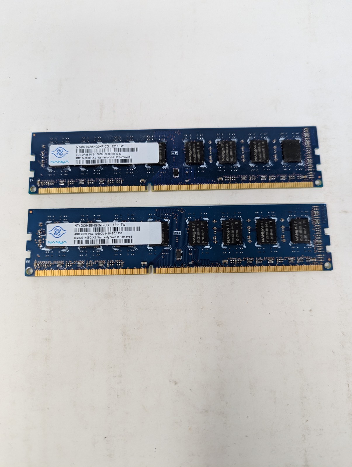 Nanya 8GB (2x4GB) DDR3 RAM PC3-10600U 1333MHz Desktop Memory NT4GC64B8HG0NF-CG