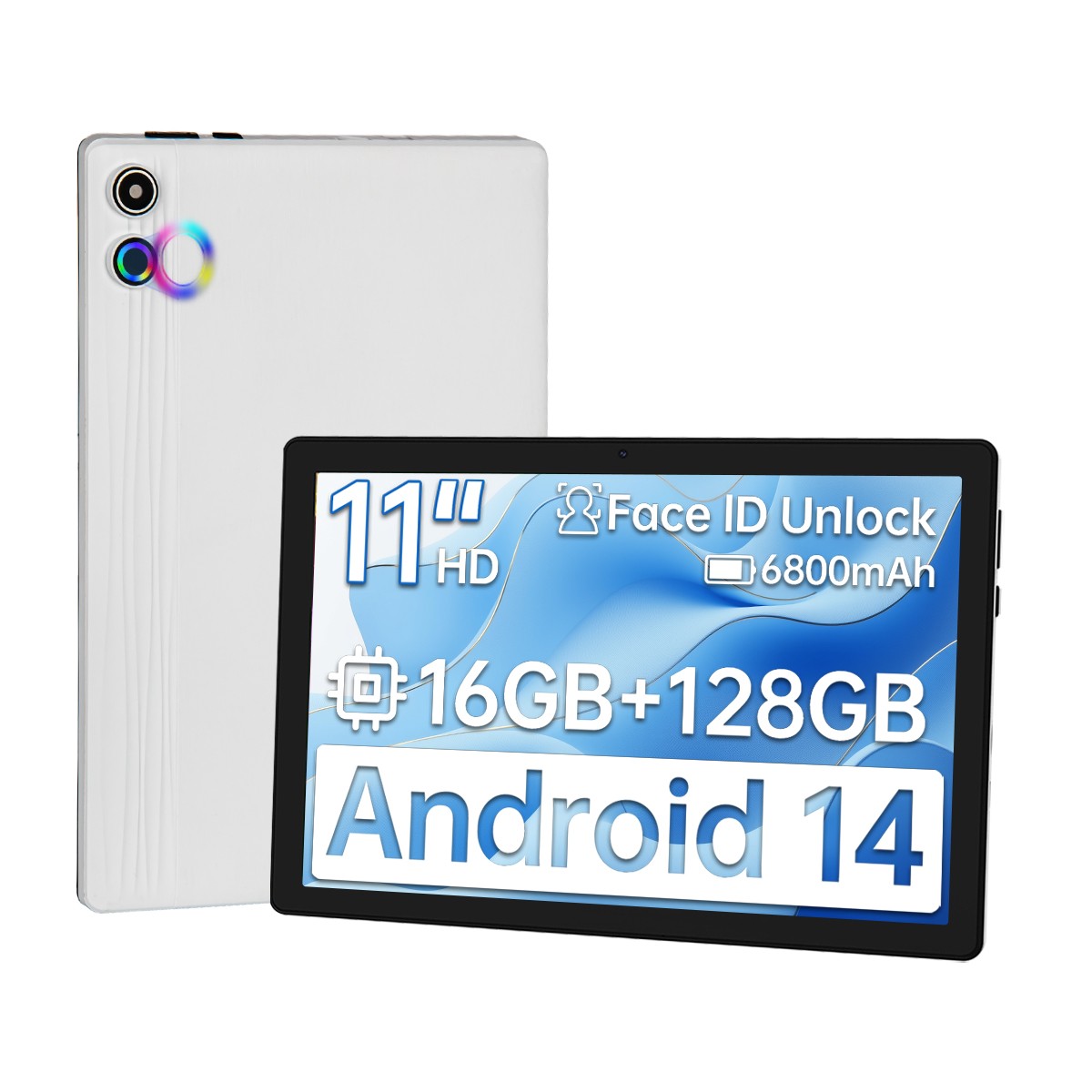 2025 New 10.1" Tablet Android 14 Tablets Pad 128GB HD WIFI Octa-Core Dual Camera