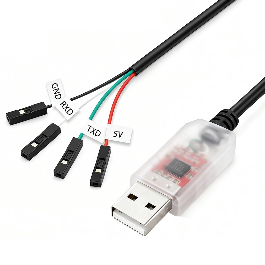 HJHYUL CP2102 USB to TTL Serial Adapter Cable, 2.0 UART Converter 4...