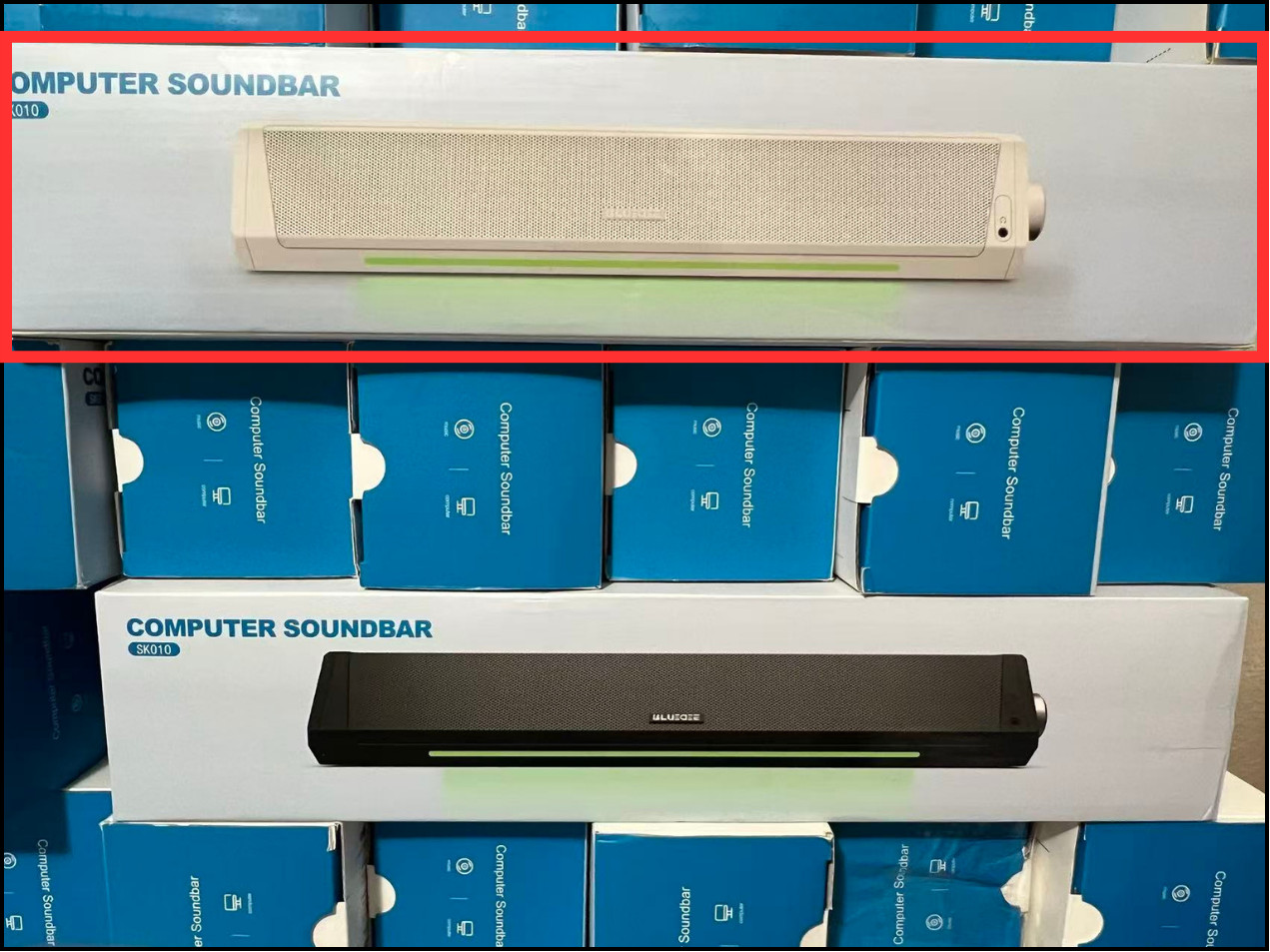 Bluedee SK010 RGB Bluetooth Computer Soundbar 3.5mm Aux USB Powered White