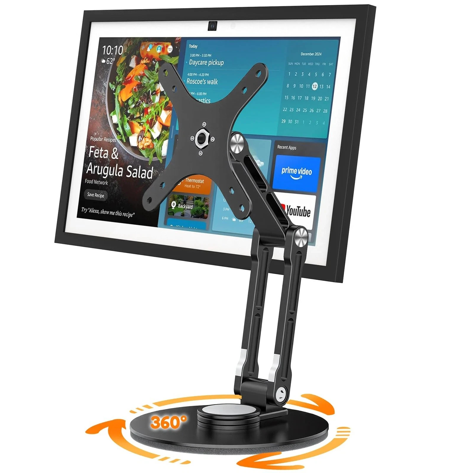 Swivel and Tilt Stand for Echo Show 15 (Gen 1, Gen 2), Portable Monitor Stand...