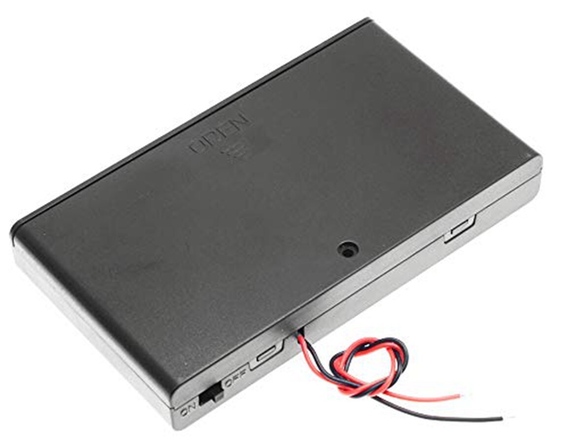 Battery Holder Storage 8x AA 12V DC Power Supply Portable Compact lead wire A816