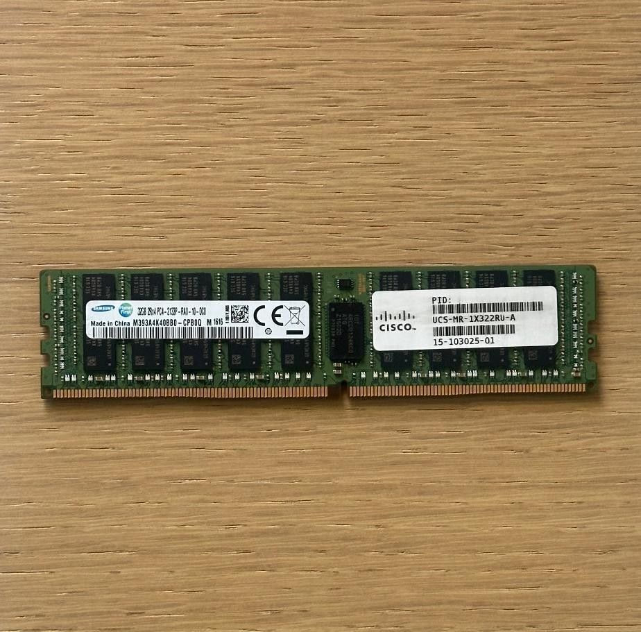 32GB(1x32GB) SAMSUNG PC4-2133P M393A4K40BBO-CPBOQ DDR4 ECC RDIMM SERVER RAM