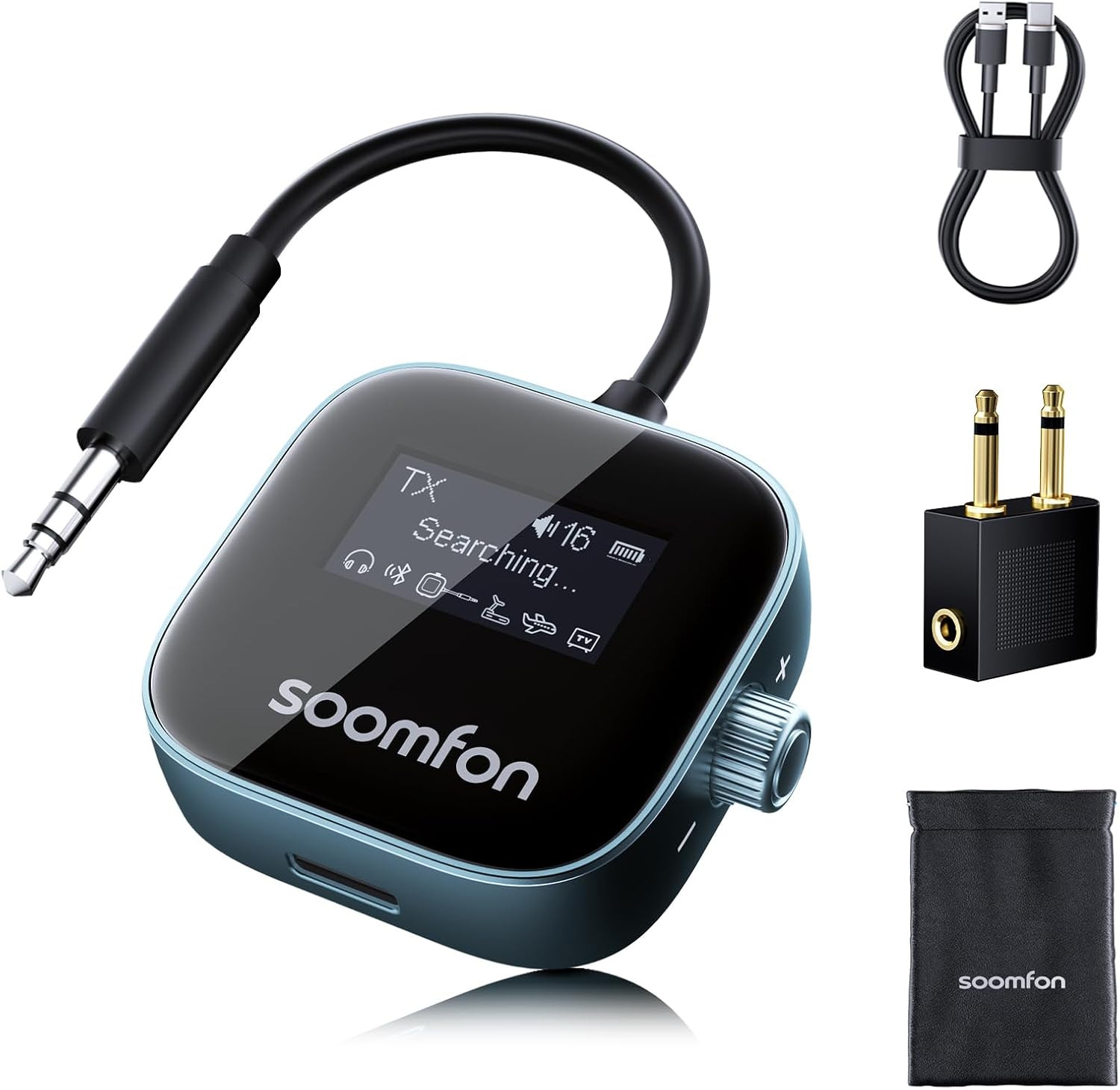 Airplane Bluetooth 5.3 Transmitter Receiver for TV to 2 Headphones | Airplane Bl