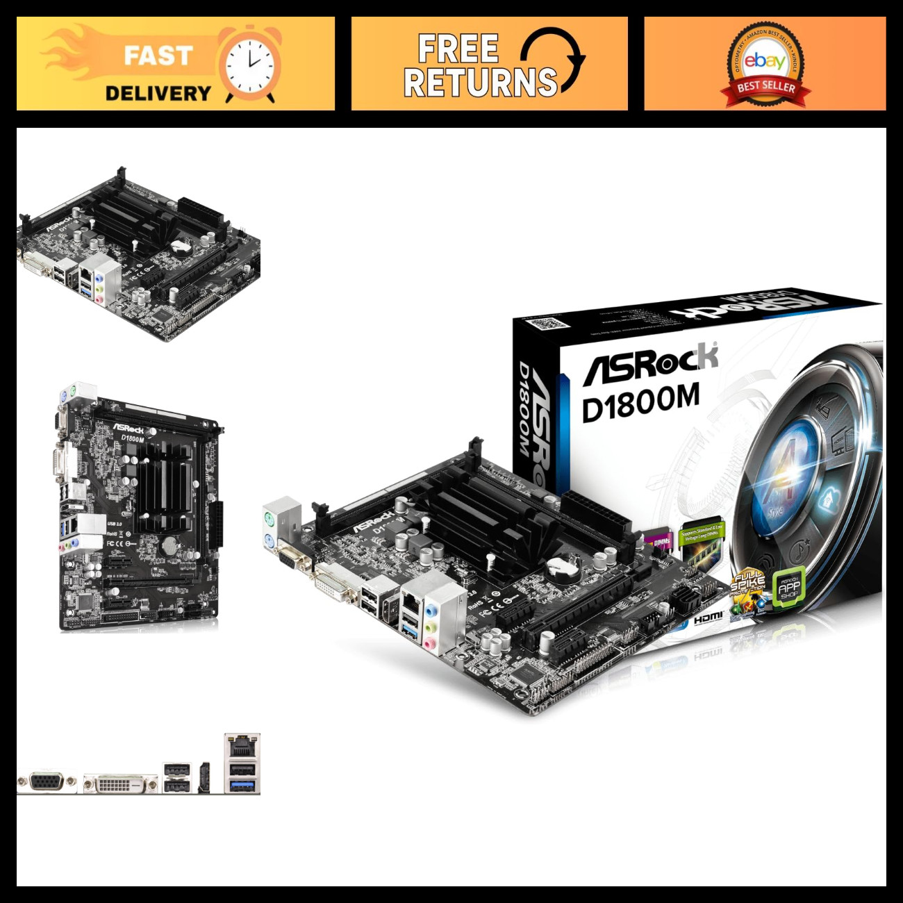 Micro ATX Motherboard DDR3 1066, Socket D1800M, Gaming & PC Upgrade Component