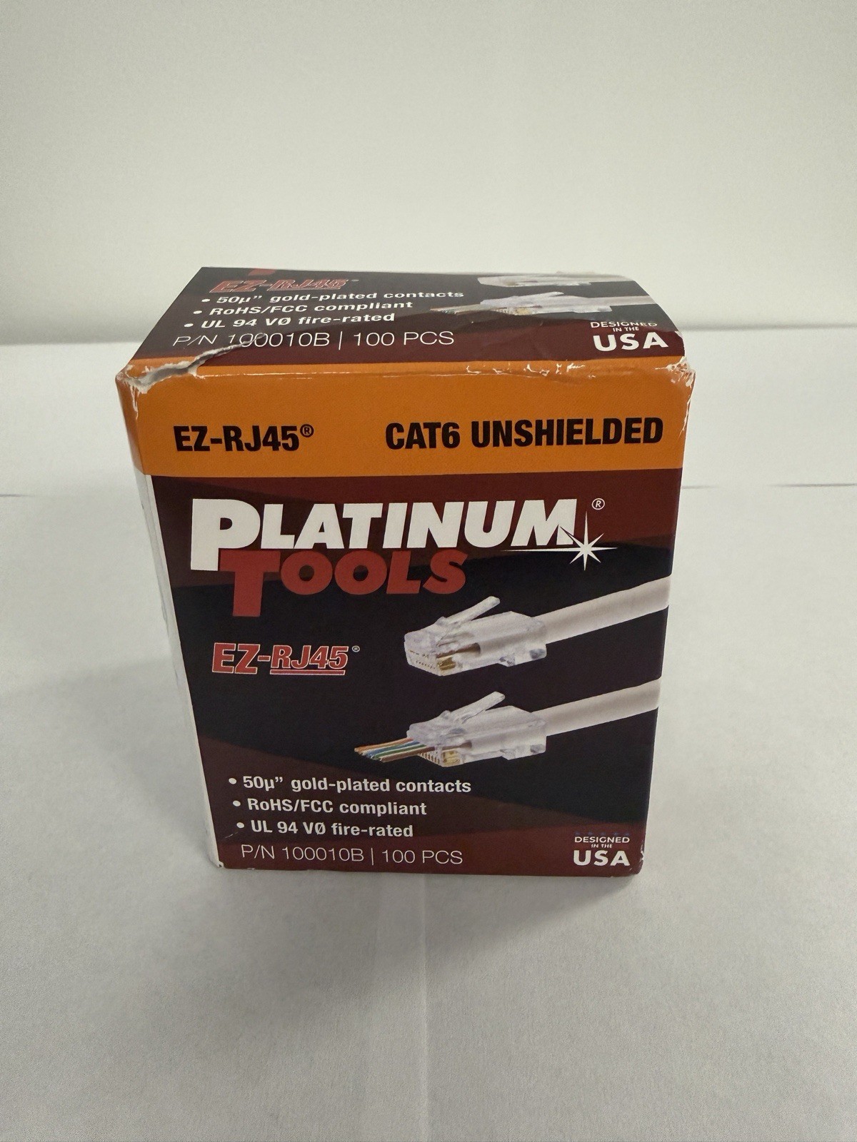 100010B EZ-RJ45 Cat6 Connector, 100 PCS Platinum Tools