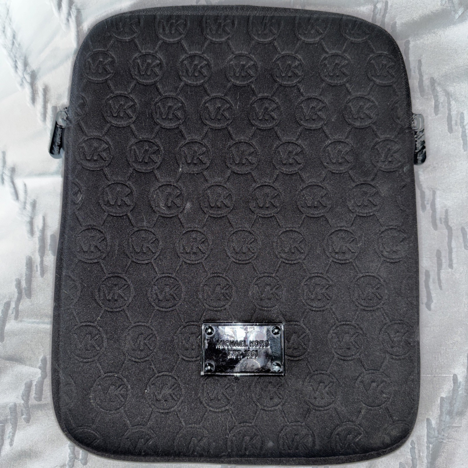 MK MICHAEL KORS ELECTRONICS BLACK NEOPRENE MK LOGO IPAD TABLET CASE/COVER 
