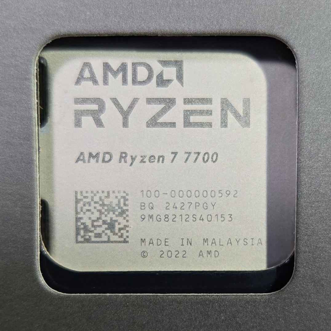 AMD Ryzen 7 7700 8-Core 3.8GHz Socket AM5 CPU w/ Wraith Cooler 100-100000592BOX