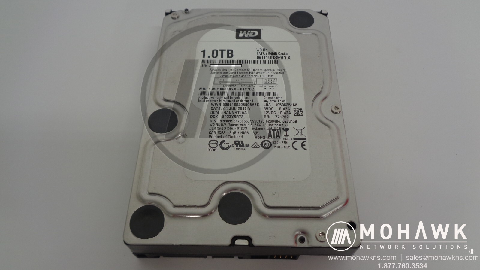 NOB Western Digital WD1003FBYX-01Y7B2 1.0TB SATA 64MB HDD Hard Drive