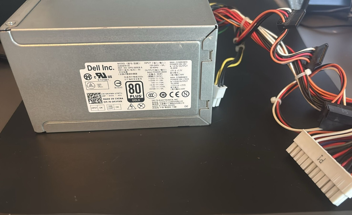 Dell Optiplex D265EM-00 265W Power Supply 0PJFXN PJFXN (Tested)
