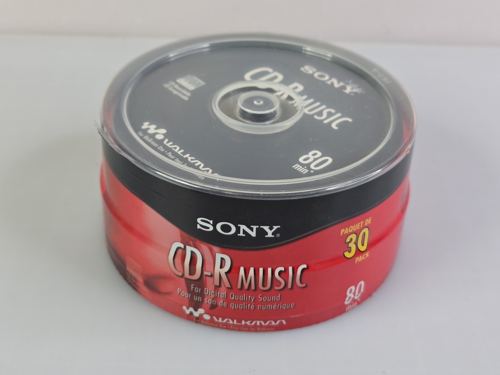 SONY CD-R MUSIC RECORDABLE 30 DISC STORAGE SPINDLE MODEL 30CRM80LS2 NEW SEALED