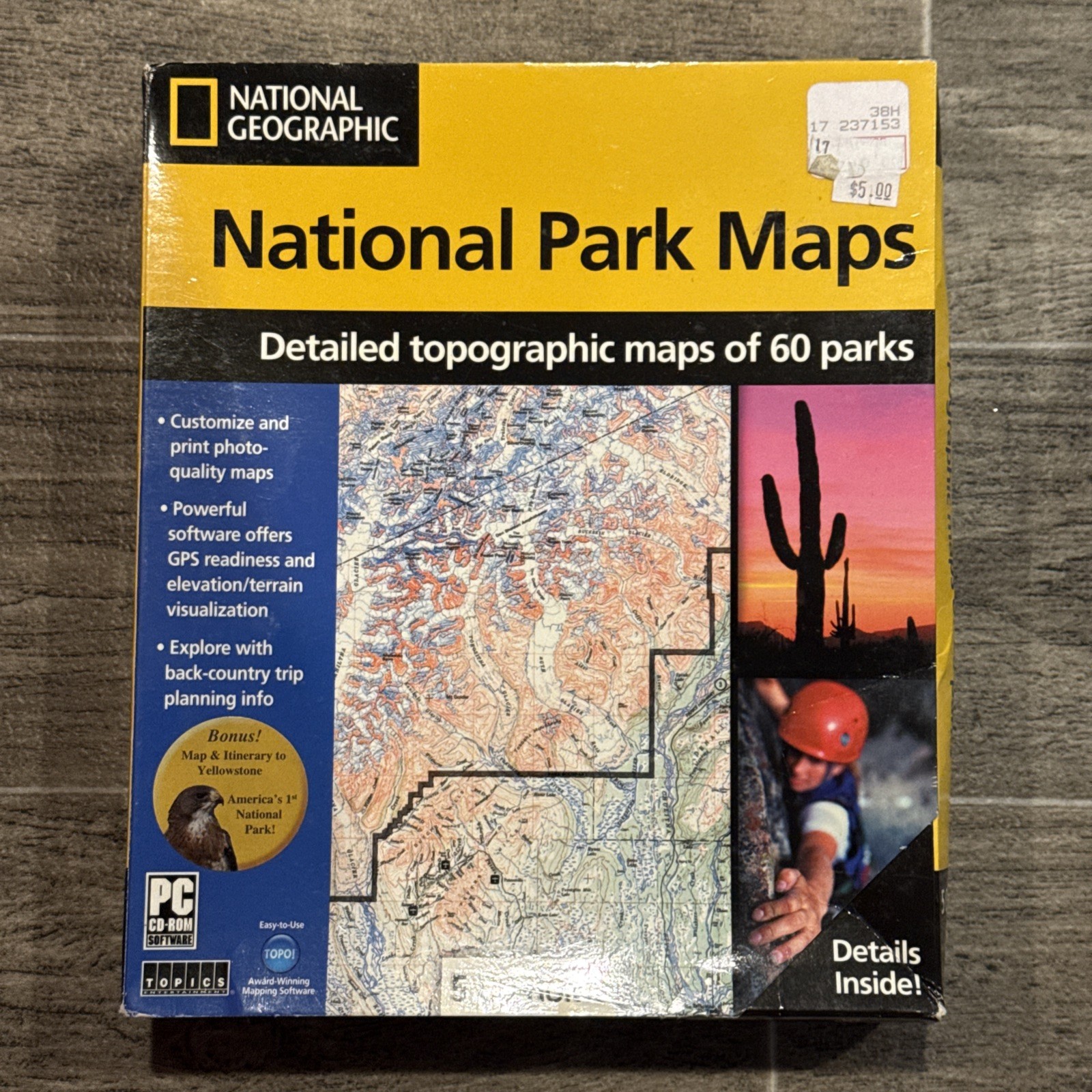 National Geographic National Park Maps CIB Open package New