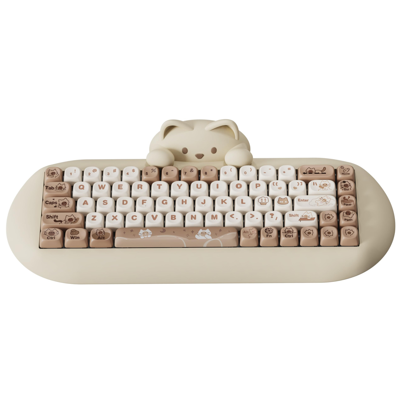 YUNZII C68 Wireless Mechanical Keyboard Cute Cat PS4/PS5 Compatible New F/S