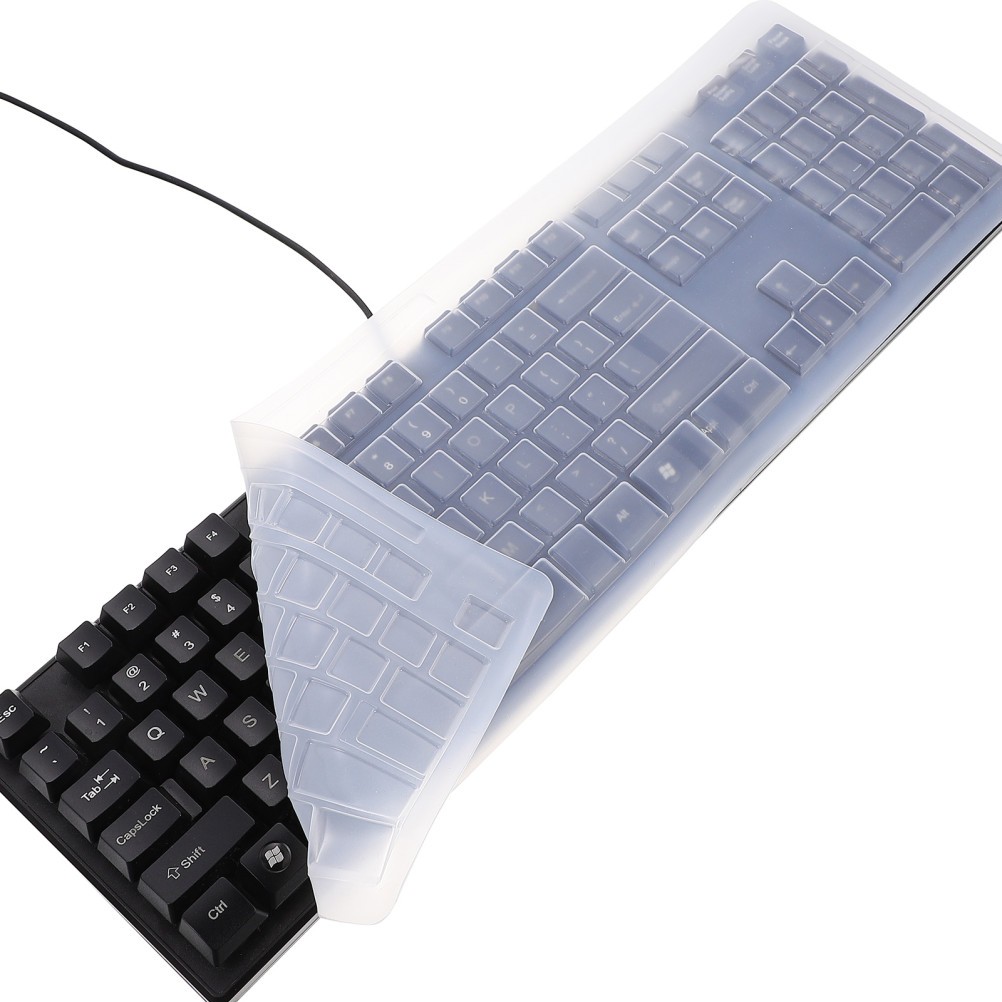 2Pcs Portable White Silicone Keyboard Protector Cover Ultra Thin Durable